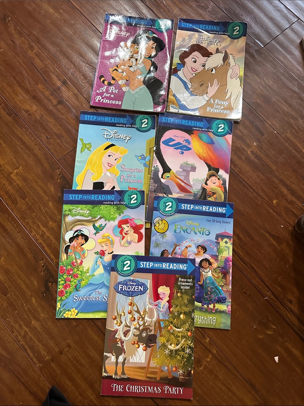 7 Disney Step Into Reading Level 2 Books Princess Frozen Encanto Pixar Bundle